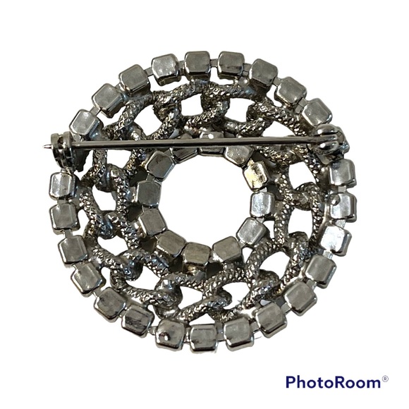 ❤️ Vintage Rhinestone Circle Brooch - Picture 2 of 2